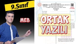 9 sınıf MEB 2 dönem ORTAK SINAV Çözümleri [upl. by Anhpad428]