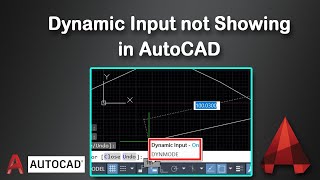 How to solve AutoCAD dynamic input not showing dimension in AutoCAD drawing [upl. by Yadnus]