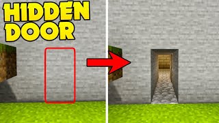 Minecraft How to make a Hidden Piston Door In BEDROCK Tutorial [upl. by Nido457]