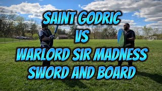 Sword and Board Fights with Warlord Sir Madness and Saint Godric  Amtgard Dagorhir Belegarth [upl. by Hartmann]