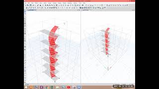 Modelling of Curved stair case and analyze it in ETABS [upl. by Asilehs314]