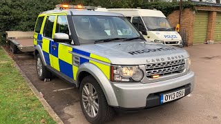 Police Land Rover recovery vehicle and other police cars [upl. by Nylteak]