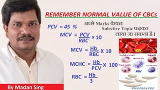 REMEMBER NORMAL VALUE OF CBC [upl. by Jump]