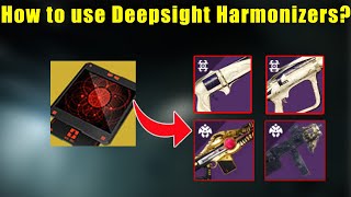 HOW TO USE DEEPSIGHT HARMONIZERS IN DESTINY 2 [upl. by Aihsak653]