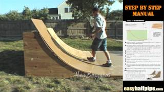 How to build a Halfpipe Step 5 MASONITE RAMP SURFACE [upl. by Rauch]