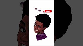 Spider Man Verse 3 Miles Morales Eyes Changing art shorts spiderman [upl. by Ruhtra]