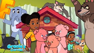 The Three Little Pigs  More Fun Nursery Rhymes and Kids Song  Gracie’s Corner Compilation [upl. by Whitebook]