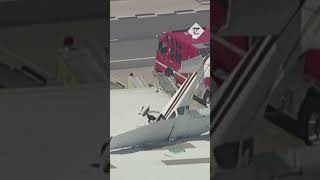 Pilot escapes with minor injuries after small plane crash into hangars roof at California airport [upl. by Robbi]