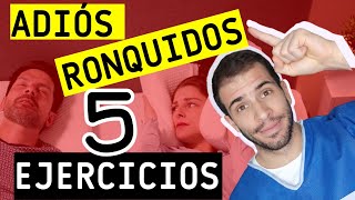 ✅5 EJERCICIOS para dejar de RONCAR APNEA DE SUEÑO [upl. by Ayotak]