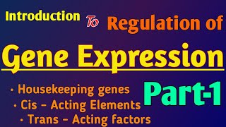 Regulation of Gene Expression  part  1  Biochemistry genetics [upl. by Leirda]