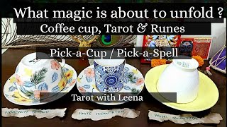 Coffee cup reading  What magic is about to unfold in your life  Pick a Cup  Tarot with Leena [upl. by Hgielar584]