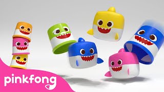 🌈 Color the Cube Shark Family  Learn Colors with Baby Shark  Pinkfong Kids Song [upl. by Heintz]