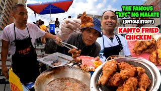 KANTO FRIED CHICKEN quotKFCquot THE FAMOUS CRISPY FRIED MANOK AND PORKCHOP NG MALATE  STREET FOODS [upl. by Auoy]