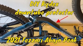 Kydex mountain bike downtube protector  2021 Fezzari Abajo Peak [upl. by Mahseh274]