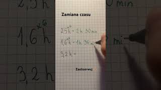 Zamiana godzin matematyka maths mathematics egzaminósmoklasistymatematyka mathstricks math dc [upl. by Dene]