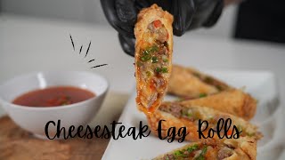 How To Make Cheese Steak Egg Rolls  OneStopChop [upl. by Naiva]