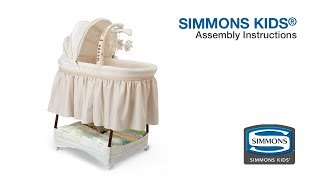 Simmons Kids® Gliding Bassinet Assembly Video [upl. by Nageek540]