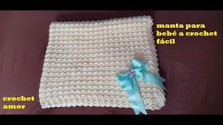 Manta en Punto Fantasia a Crochet tejido en 3D 😍 Crochet Para Bebé [upl. by Merrel]