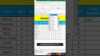 How To Make Attendance Sheet in MS Excel  Attendance Sheet in Excel MS Excel msexcel exceltricks [upl. by Azeel632]