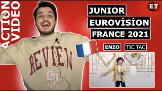 REACTION • Enzo  Tic Tac Junior Eurovision 2021 🇫🇷 France [upl. by Nauqed]