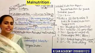 CDPO exam preparation CHILD welfare in India  MALNUTRITION PART A preparation [upl. by Annawat64]