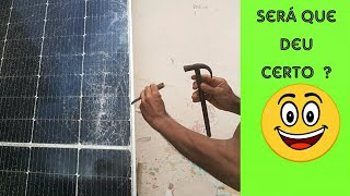 Como tirar o vidro trincado de um painel solarSerá que dar pra trocar o vidro de um placar do solar [upl. by Humpage]