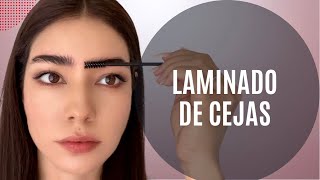 Laminado de cejas  Planchado de cejas En casa súper fácil [upl. by Attalie]