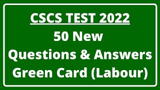 CSCS Test UK 2023  CSCS Green Card Questions amp Answers  CSCS labour Card  Citb test UK [upl. by Eerac]