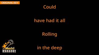 Rolling in the deep Karaoke  Lower key [upl. by Ennayelsel939]