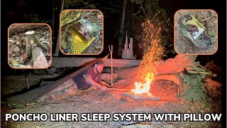 Solo Overnight Testing the Ultimate Poncho Liner Sleep System in the Woods [upl. by Ehpotsirhc]