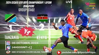 Tanzania vs Kenya Live  CECAFA U20 Boys African Cup Nations Qualifiers [upl. by Des]