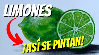 🍋 LIMONES  Como Pintar un Bodegon de Frutas  Tutorial de Pintura Acrilica para Principiantes [upl. by Cairns]