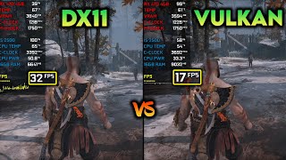 God Of War  DX11 vs VULKAN DXVK  Comparison Test [upl. by Breban843]