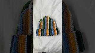 easy crochet ribbed beanie 🧶 crochet crocheting handmade crochetbeanie crochettutorial [upl. by Ilojna]