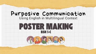 POSTER MAKING  Intercultural Communication BSN 1C Students [upl. by Nawuj]