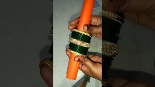 karva chauth chudi set lagane ka tarika bangles karwachauthbangles indianfestive shortskarva [upl. by Cruz]