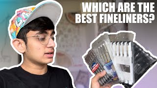 WHICH ARE THE BEST PEN FINELINERS  OHUHU VS BRUSTRO VS MICRONS VS ARTLINE [upl. by Areid]