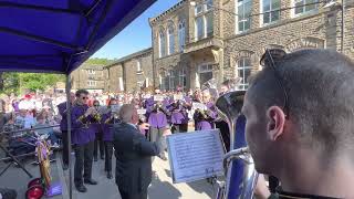 Brighouse amp Rastrick Band  Knight Templar  Whit Friday 2023 Delph Village [upl. by Kronfeld]