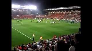 Bristol City vs Bristol rovers 2013  Police horses charge the pitch [upl. by Aron981]