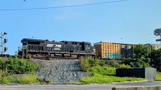 Westbound long hood forward NS Sharon Yard to Gest Street Yard transfer train [upl. by Zetram765]