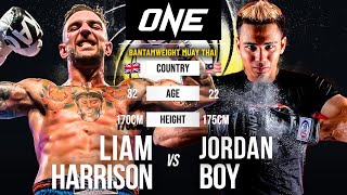 BRUTAL MUAY THAI 😱 Liam Harrison vs Jordan Boy  Full Fight [upl. by Polinski]