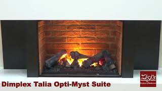 Flame Effect Demo  Dimplex Talia Opti Myst Suite [upl. by Annairdna362]