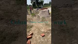 Column Layout work site layout center line work for column construction reels shorts viralvideo [upl. by Annay]