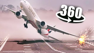 360°  SCARY Plane TAKE OFF [upl. by Mano]