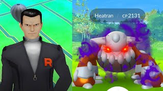 How to get new shadow heatran from giovanni in pokemon go [upl. by Lundt]