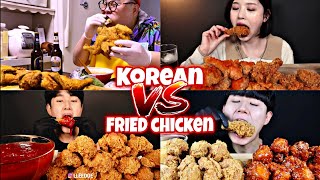 Are Korean Mukbangers THE BEST At Eating Fried Chicken 🍗🔥🙀 [upl. by Ducan50]