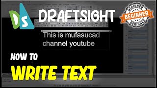 Draftsight How To Write Text [upl. by Allister906]