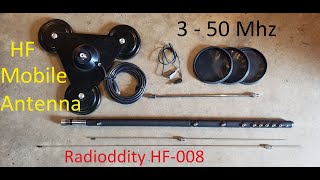 Radioddity HF008 VHFHF mobile antenna with Tripple Mag Mount [upl. by Jezebel630]