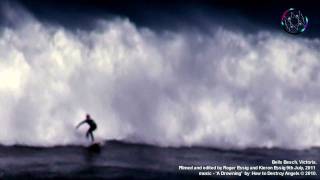 SURFERS take on HUGE WAVES at BELLS BEACH VIC July 9th 2011 MUSIC  How to Destroy Angels [upl. by Carleen709]