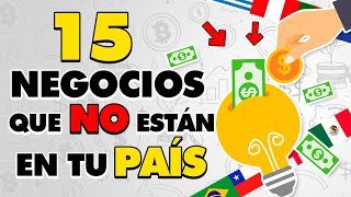 Negocios SIN Competencia 💸 Negocios Rentables que NO Están en tu País [upl. by Sarajane225]